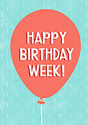 Birthday Week Red Balloon- Art by Linda Woods Digital Art by Linda Woods
