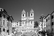 Black and White Spanish Steps Rome Photograph by Stefano Senise