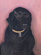 Black Lab Painting by Karen Zuk Rosenblatt