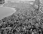 Bleacher Fans On Hand At Yankee Stadium Photograph by New York Daily News Archive