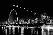 Blood Moon over St. Louis Photograph by Randall Allen Blood Moon over St. Louis Photograph by Randall Allen