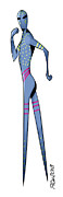 Blue Alien Digital Art by Piotr Dulski