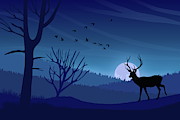 Blue Hour and Wildlife  Photograph by Andrea Kollo