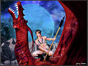 Blue Moon And Red Dragon Photograph by Jon Volden