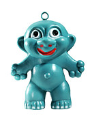 Blue Smiling Creature Drawing by CSA Images