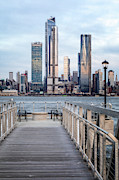 Boardwalk to New York City Skyline Photograph by Susan Candelario