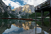 Boathouse at Lago Di Braies Photograph by Jon Glaser
