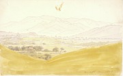 Bohemian Landscape With The Mittelgebirge Painting by Caspar David Friedrich