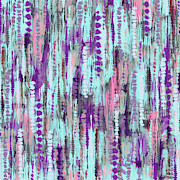 Bohemian Tie Dye Abstract Pattern Cool Colors Painting by Tina Lavoie