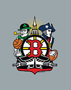 Boston Sports Fan Crest Digital Art by Joe Barsin