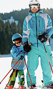 Boy Having Skiing Lesson Photograph by Science Photo Library