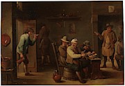 'Brabants smoking'. 1630 - 1640. Oil on panel. Painting by David Teniers the Younger -1610-1690-