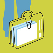 Briefcase with Documents Drawing by CSA Images Briefcase with Documents Drawing by CSA Images
