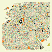 Brooklyn Map 1 Digital Art by Jazzberry Blue