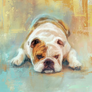 Bulldog With The Blues Painting by Jai Johnson