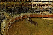 'Bullfight', ca. 1869, Spanish School, Oil on canvas, 30,3 cm x 46,2 cm... Painting by Mariano Fortuny y Marsal -1838-1874-