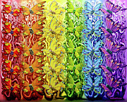 Butterflies Rainbow Digital Art by Kevin Middleton