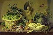Cabbage, Peas And Beans Painting by Amelia Kleiser Cabbage, Peas And Beans Painting by Amelia Kleiser
