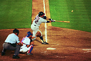 Calrton Fisk Hitting A Home Run Photograph by Bettmann