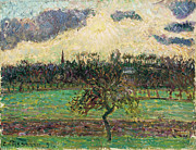 Camille Pissarro -Charlotte Amalie, Saint Thomas, 1830 - Paris, 1903-. The Meadows at Eragny, App... Painting by Camille Pissarro -1830-1903-