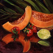 Cantalope Painting by Laurie Snow Hein