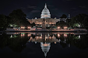 Capitol Night Photograph by Robert Fawcett