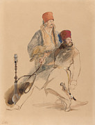 Captain Leigh And His Dragoman, Sir Drawing by Artokoloro