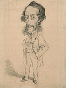 Caricature Of Mario Uchard Drawing by Claude Monet