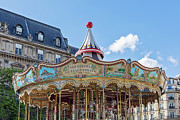 Carousel at the Hotel de Ville - Paris, France Photograph by Melanie Alexandra Price