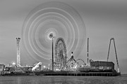 Casino Pier Seaside Heights NJ BW Photograph by Susan Candelario Casino Pier Seaside Heights NJ BW Photograph by Susan Candelario