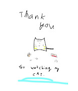Cat Thank You Drawing by Ashley Rice