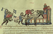 Cattle Plague Which Devastated The Empire In The Reign Of Romano I Painting by Byzantine School
