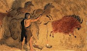 Cave Painters Painting by Ronald Lampitt