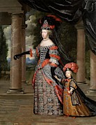 Charles Beaubrun, Henry Beaubrun 'Maria Theresa of Austria and her son the Dauphin of France',1664. Painting by Charles Beaubrun -1604-1692- Henry Beaubrun -17th cent -