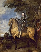 CHARLES I - KING OF ENGLAND. Anthony Van Dyck . CARLOS I DE INGLATERRA. ESTUARDO CARLOS I. Painting by Anthony van Dyck -1599-1641-