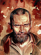 CHARLES MANSON port dry blood Painting by Ryan Almighty