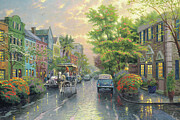 Charleston Sunset Rainbow Painting by Thomas Kinkade