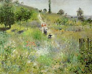 Chemin montant dans les hautes herbes. Oil on canvas -around 1875- 60 x 74 cm R. F. 2581. Painting by Pierre Auguste Renoir -1841-1919-