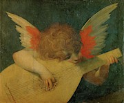 Cherub making music,1522 Wood,47 x 39 cm Inv.1505. Painting by ROSSO FIORENTINO Rosso Fiorentino -G B di Jacopo di Guasparre-