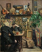 Chess Palyers Painting by Gustav Wentzel Chess Palyers Painting by Gustav Wentzel