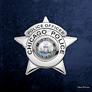 Chicago Police Department Badge - C P D Police Officer Star over Blue Velvet Digital Art by Serge Averbukh Chicago Police Department Badge - C P D Police Officer Star over Blue Velvet Digital Art by Serge Averbukh