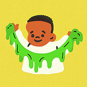 Child Playing with Slime Drawing by CSA Images Child Playing with Slime Drawing by CSA Images