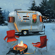 Christmas in the Snow Painting by Elizabeth Jose