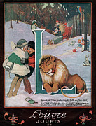 Christmas Toys 1921 Engraving Painting by French School