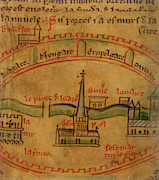 Chronica Majora, Detail Of London Map Photograph by Science Source Chronica Majora, Detail Of London Map Photograph by Science Source