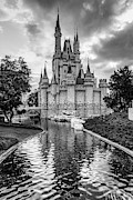 Monochrome Princess Dreams At The Famous Castle Photograph by Gregory Ballos