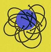 Circling Ball Drawing by CSA Images Circling Ball Drawing by CSA Images