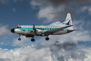 Classic North Central CV-580 Landing at Minneapolis Photograph by Erik Simonsen
