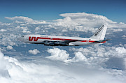 Classic Western Airlines Boeing 720 Mixed Media by Erik Simonsen