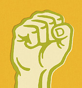 Clenched Raised Fist Drawing by CSA Images